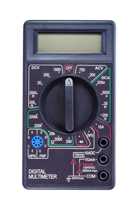 multimeter setting to test battery